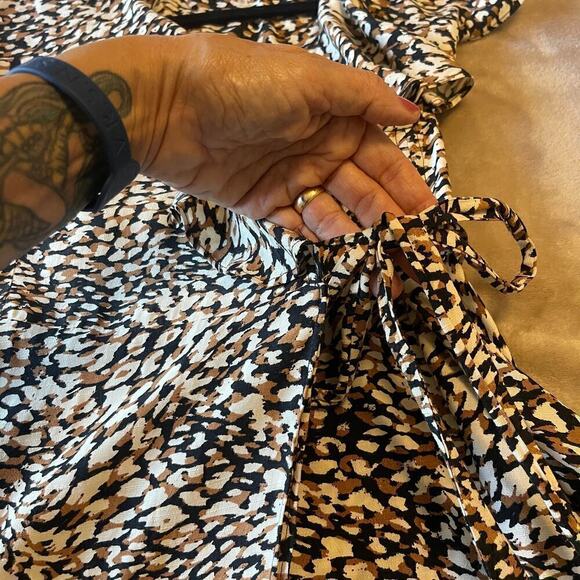 Free People French Quarter Print Wrap Mini Dress OB778956 Size XS - Picture 5 of 9